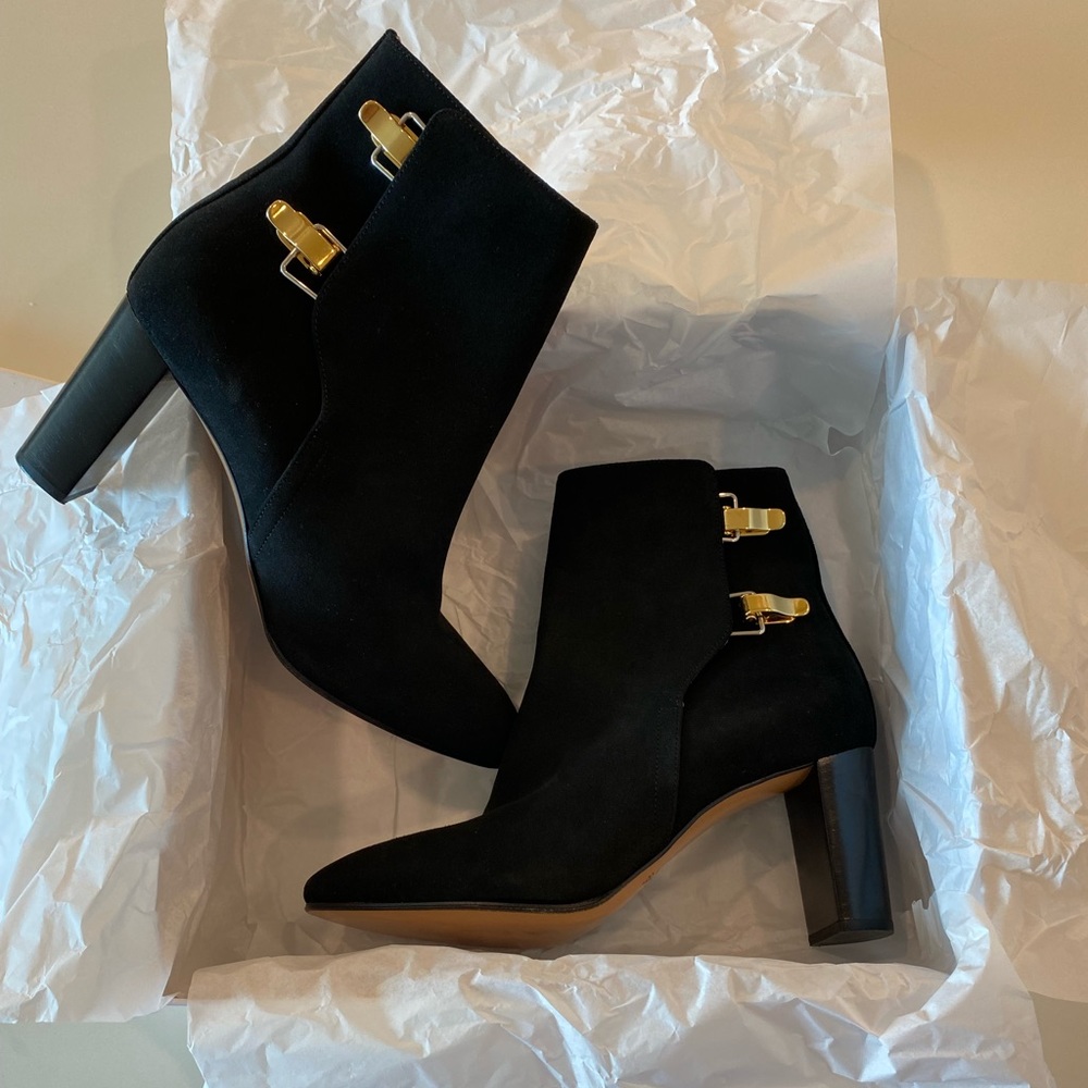 Chloe Ankle Boots Black Suede Size 40 - Picture 8 of 10
